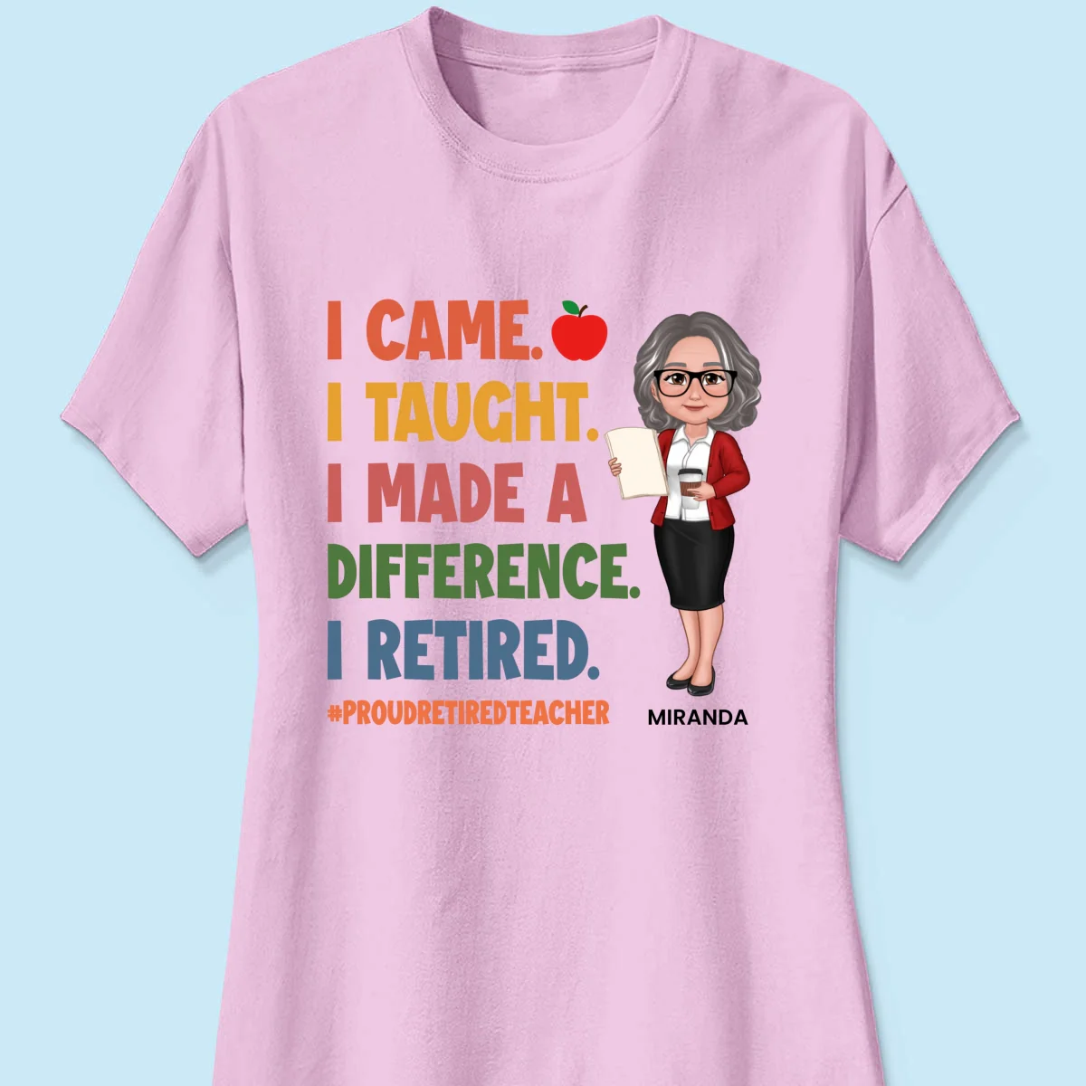 Proud Retired Teacher - Personalized Shirt - Retirement gift - Image 16