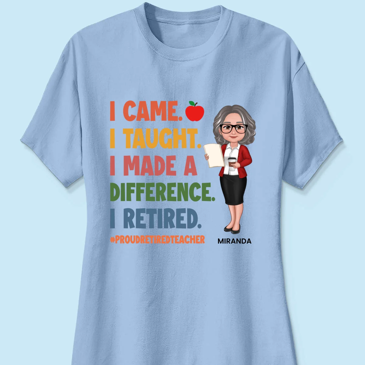Proud Retired Teacher - Personalized Shirt - Retirement gift - Image 17