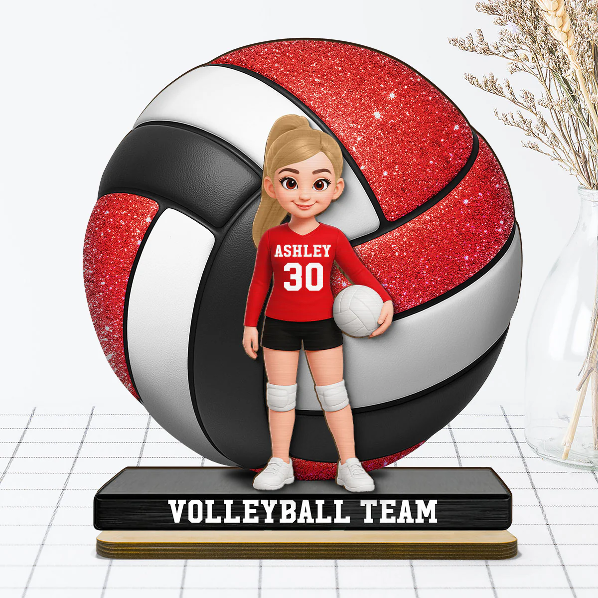 Proud Volleyball Player - Personalized 2-Layered Wooden Plaque - Gift For Volleyball Players, Volleyball Lovers - Image 10