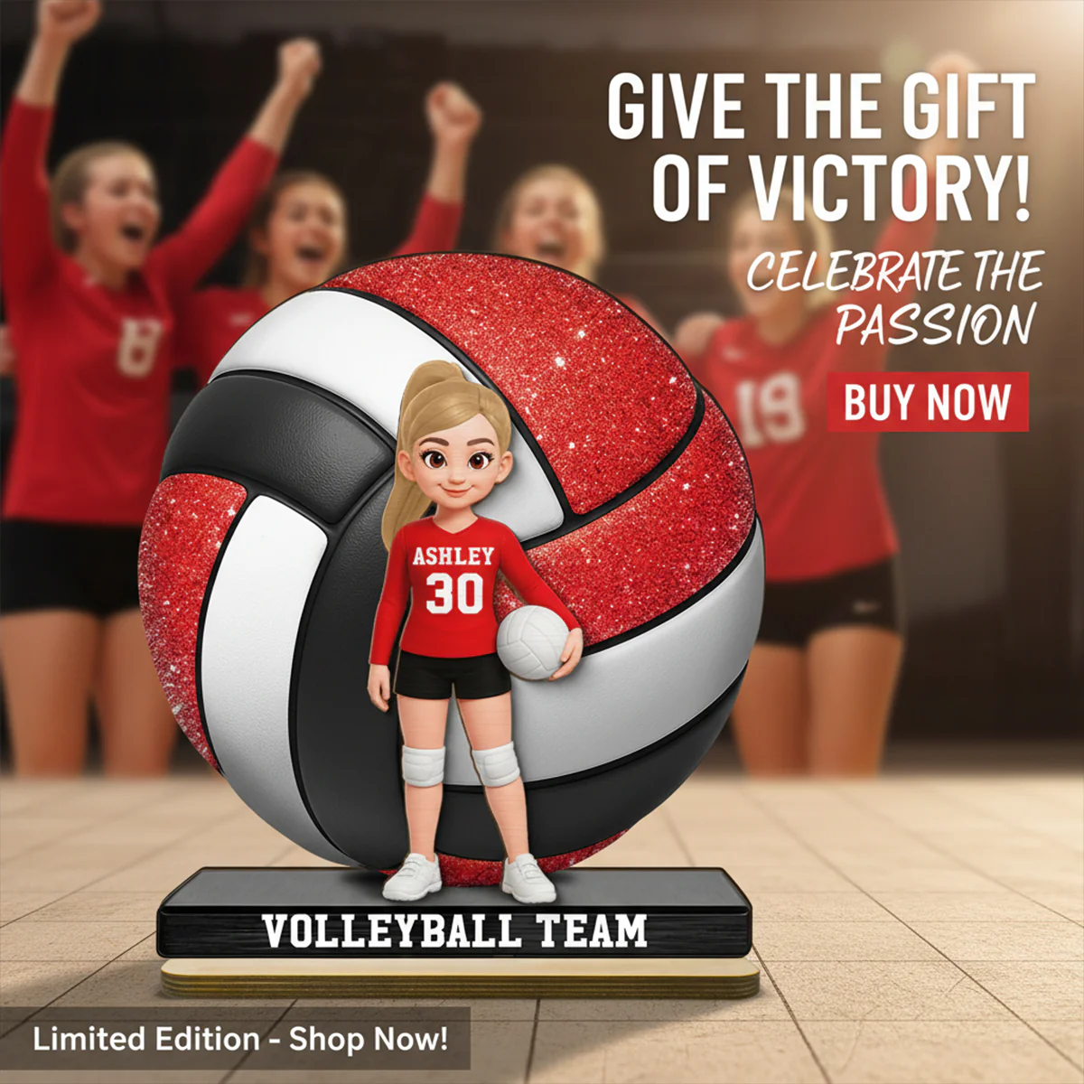 Proud Volleyball Player - Personalized 2-Layered Wooden Plaque - Gift For Volleyball Players, Volleyball Lovers - Image 11