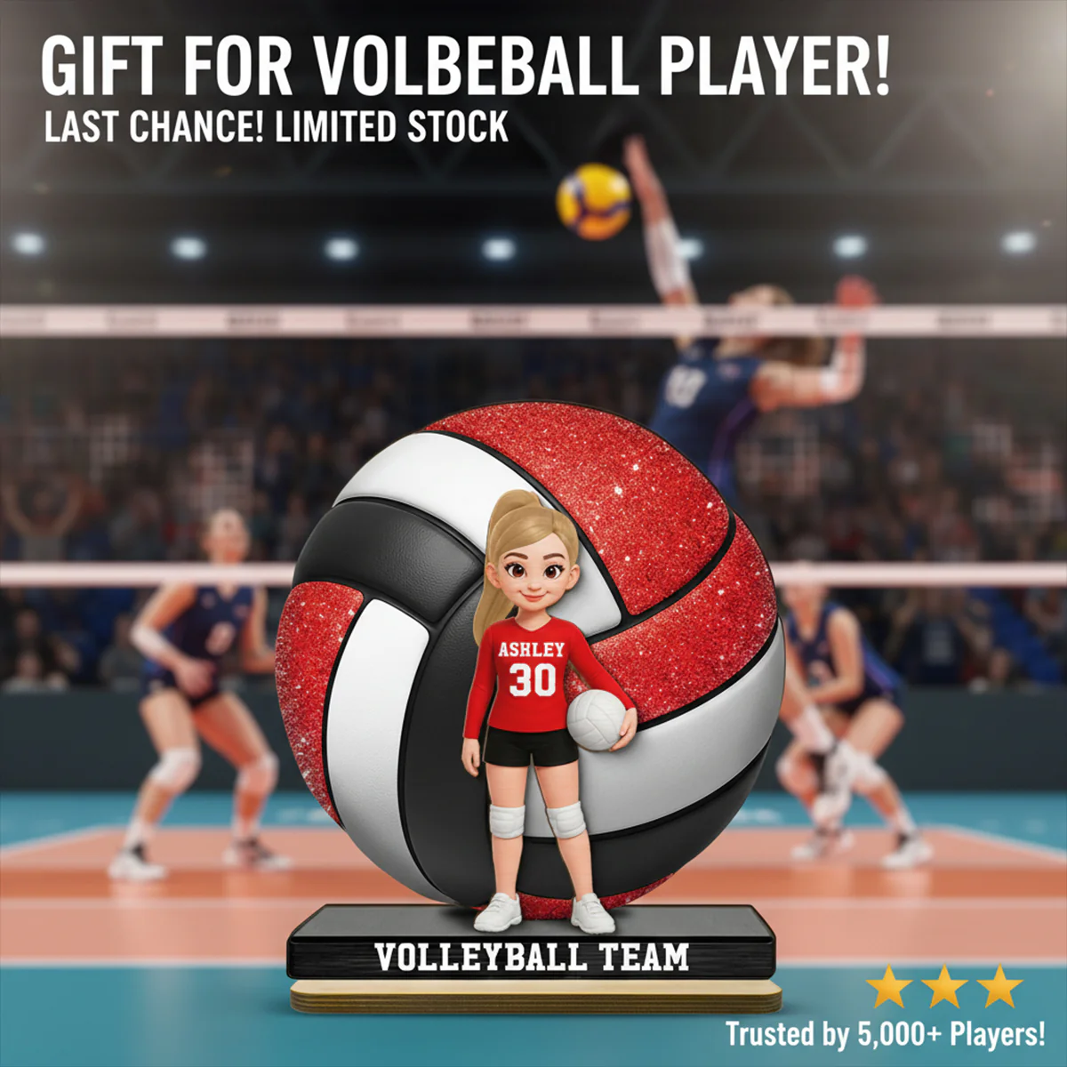Proud Volleyball Player - Personalized 2-Layered Wooden Plaque - Gift For Volleyball Players, Volleyball Lovers - Image 13