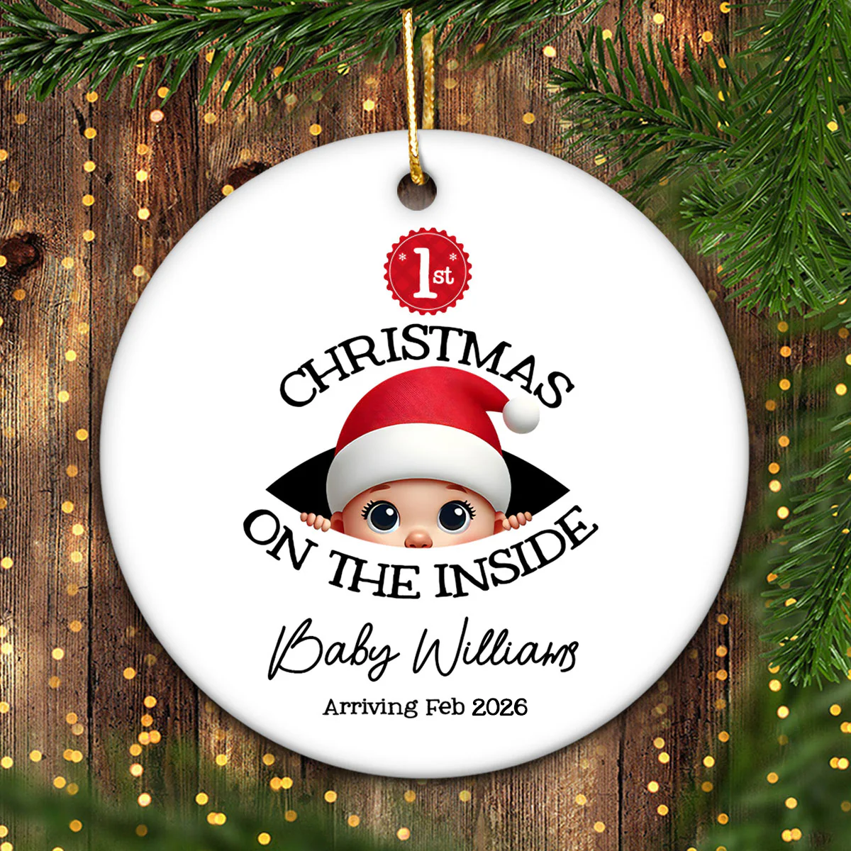 Baby's First Christmas - Personalized Ornament - New Year Gift For Expecting Parents - Image 3