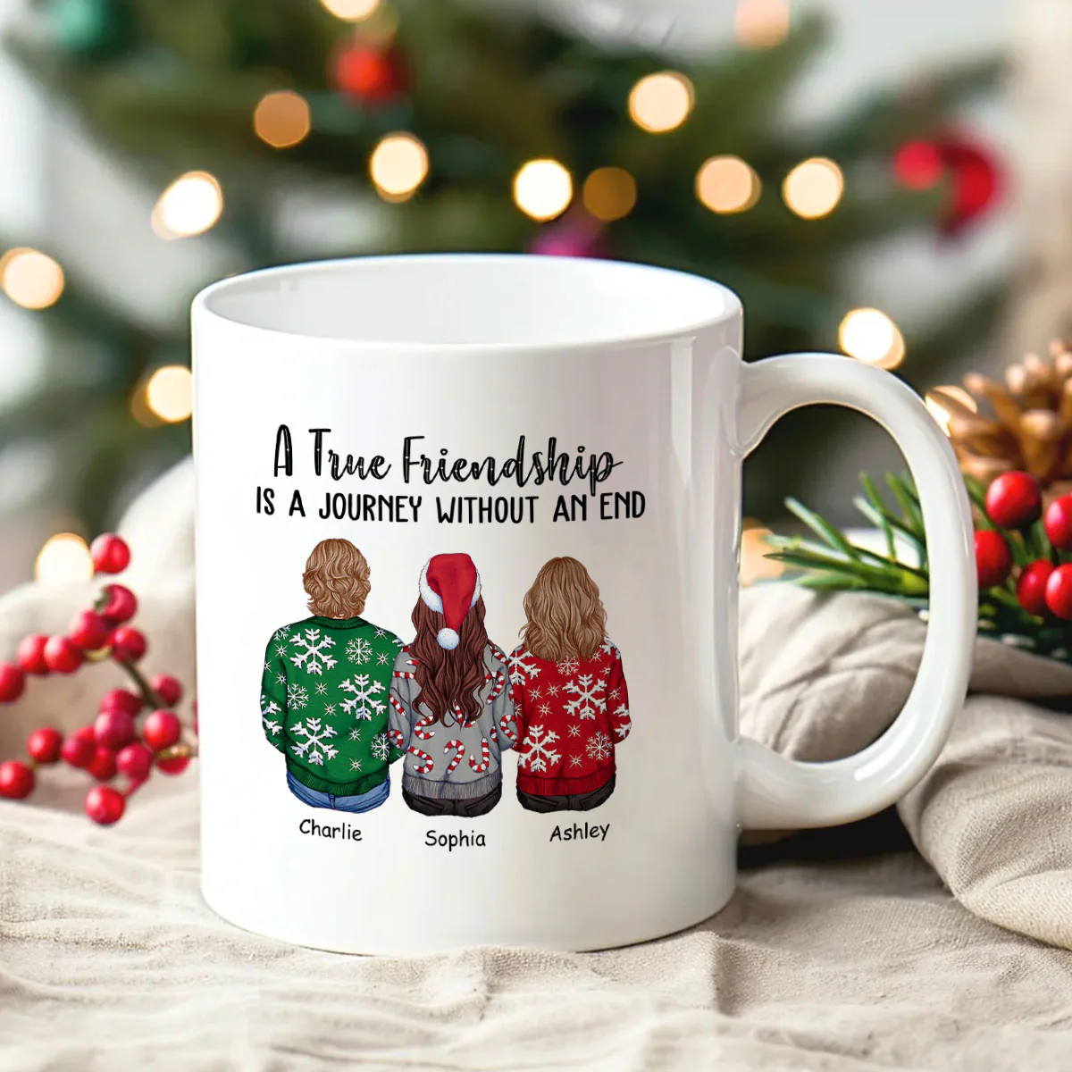 Personalized Best Friends Mug Gift, Personalized Friendship Gift, Soul Sister Christmas Gift for Best Friend, Long Distance Friendship Gift - Image 2
