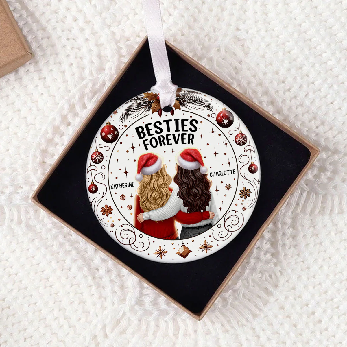 Personalized Besties Forever Ornament – Cheerful Holiday Warmth and Joy - Image 9