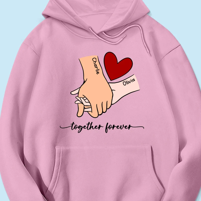 Personalized Couple Holding Hands Red Heart Shirt, Gift, Anniversary Gift for Him for Her - Image 18