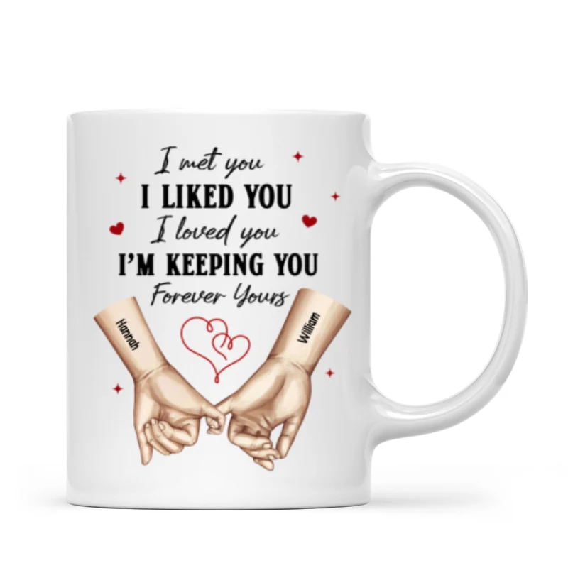 Personalized Couple Pinky Promise Hands, Gift, Anniversary Gift for Couples - Image 10