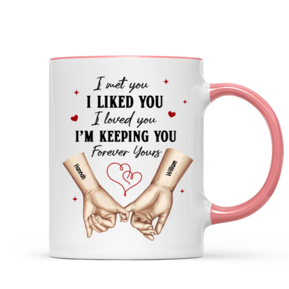 Personalized Couple Pinky Promise Hands, Gift, Anniversary Gift for Couples - Image 15