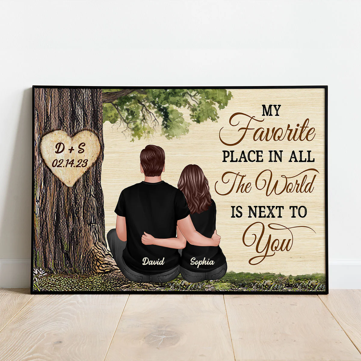Personalized Couple Poster, Favorite Place Is Next To You, Gift, Anniversary Gift for Couples, for Him, for Her - Image 3