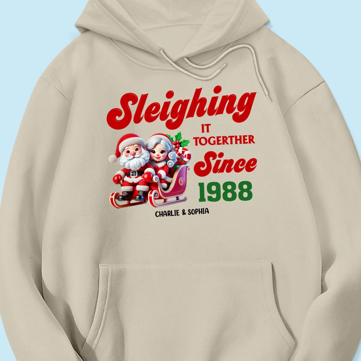 Personalized Couples Christmas T-shirt, Custom Holiday Tee, Couple Matching, His and Hers Couple Shirts, Santa and Mrs. Claus Together Since - Image 26