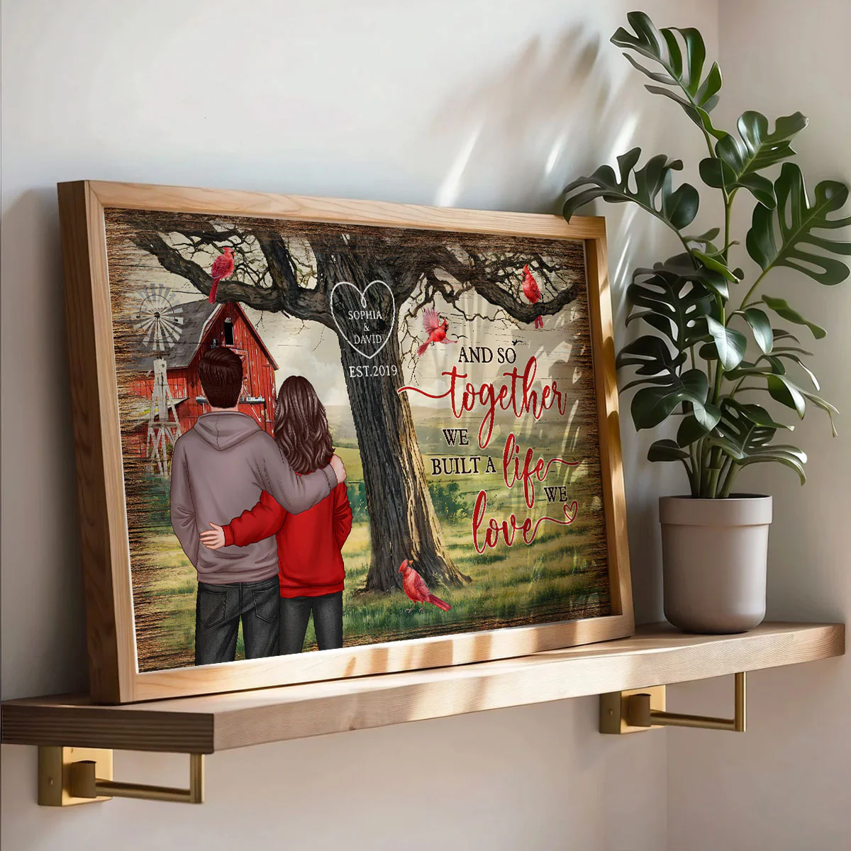 Personalized Couples Tree Large Farmhouse Poster Wall Art, Gift, Anniversary Gift For Couples, For Him, For Her - Image 6