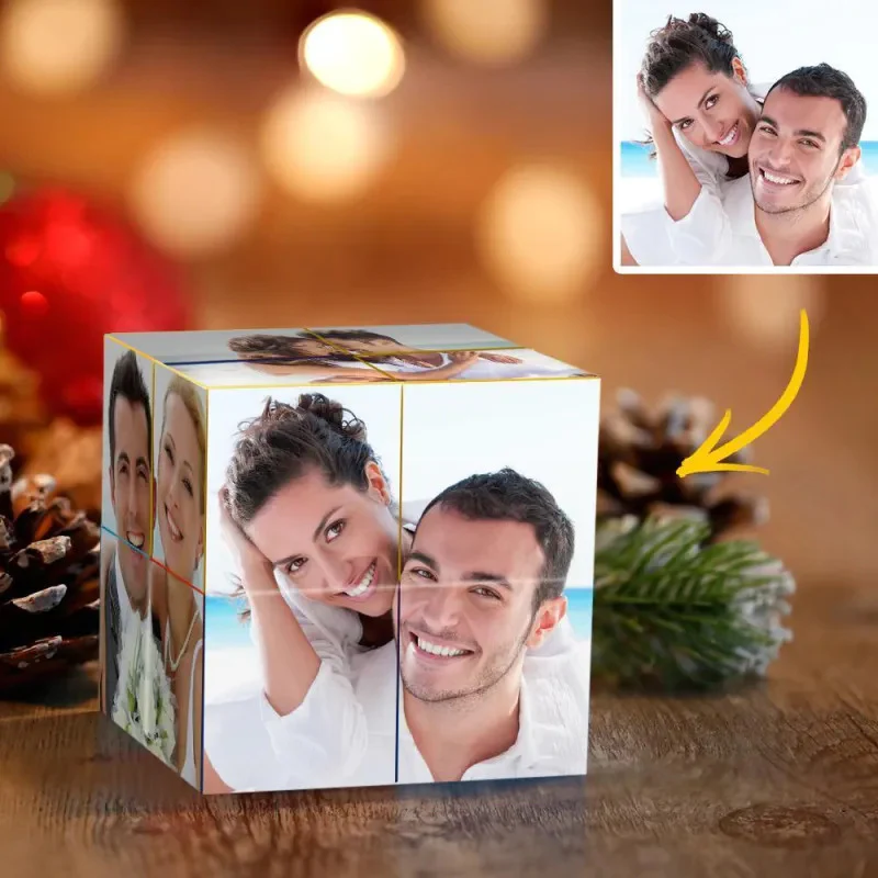 Eternal Love Custom Couple Photo - Personalized Cube - Wedding Gift, Anniversary Gift, Birthday Gift, Christmas Gift For Him, For Her