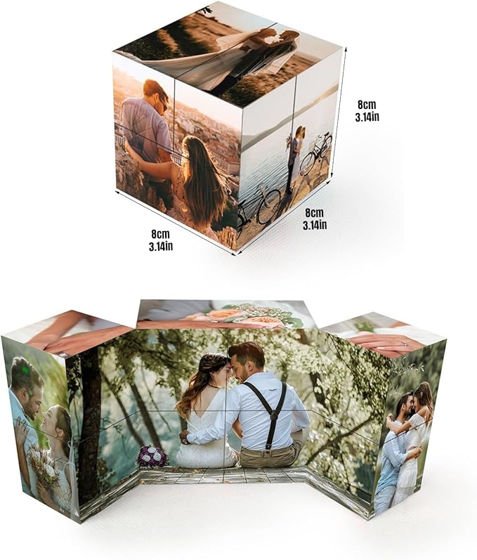 Eternal Love Custom Couple Photo - Personalized Cube - Wedding Gift, Anniversary Gift, Birthday Gift, Christmas Gift For Him, For Her - Image 6