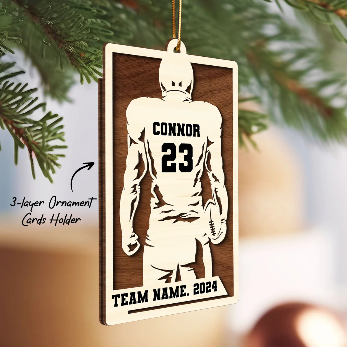 Personalized Football Money Gift Card Holder Ornament, Unique Gift For Football Player, Football Lover, Teenage Son, Grandson, Nephew, Husband, Boy Friend - Image 7