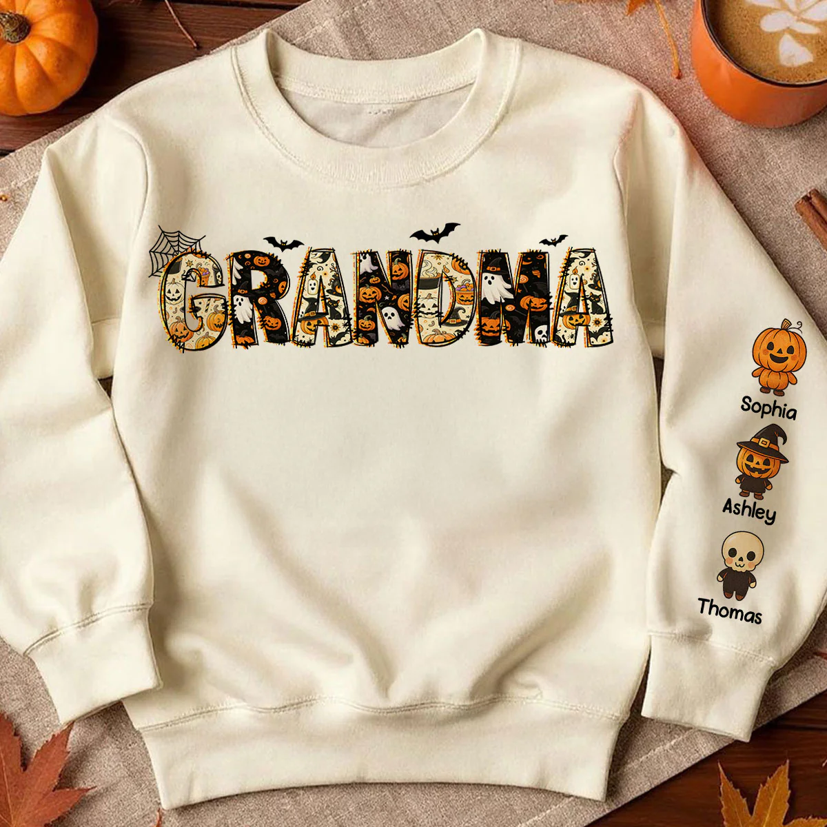 Personalized Halloween Mama Grandma Sweatshirt, Spooky Gift for Mom Grandma - Image 5