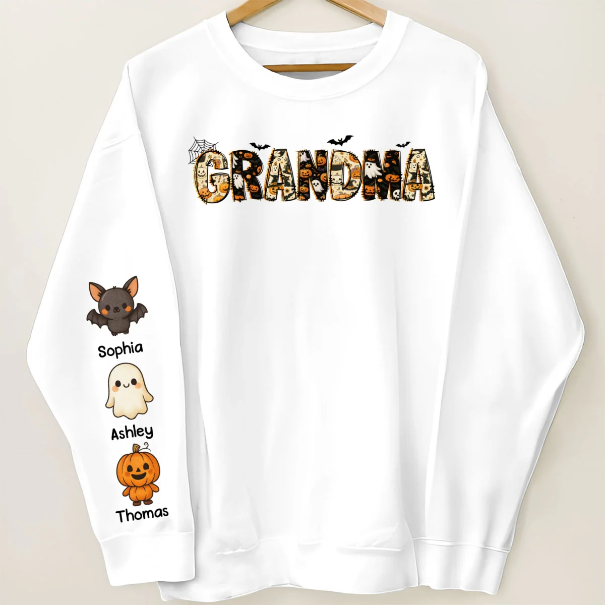Personalized Halloween Mama Grandma Sweatshirt, Spooky Gift for Mom Grandma - Image 8