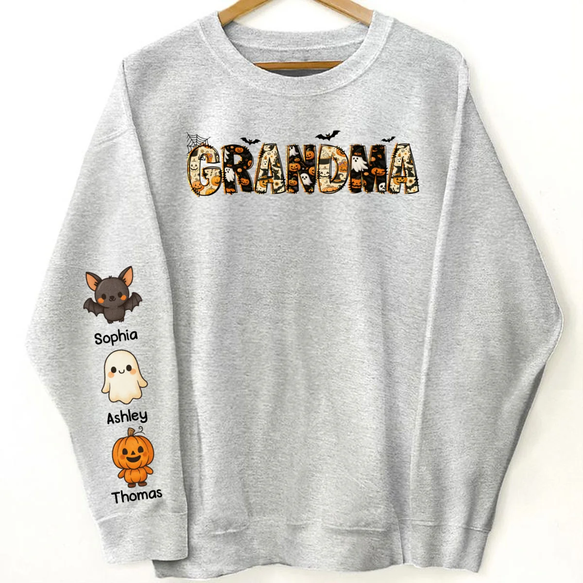 Personalized Halloween Mama Grandma Sweatshirt, Spooky Gift for Mom Grandma - Image 9