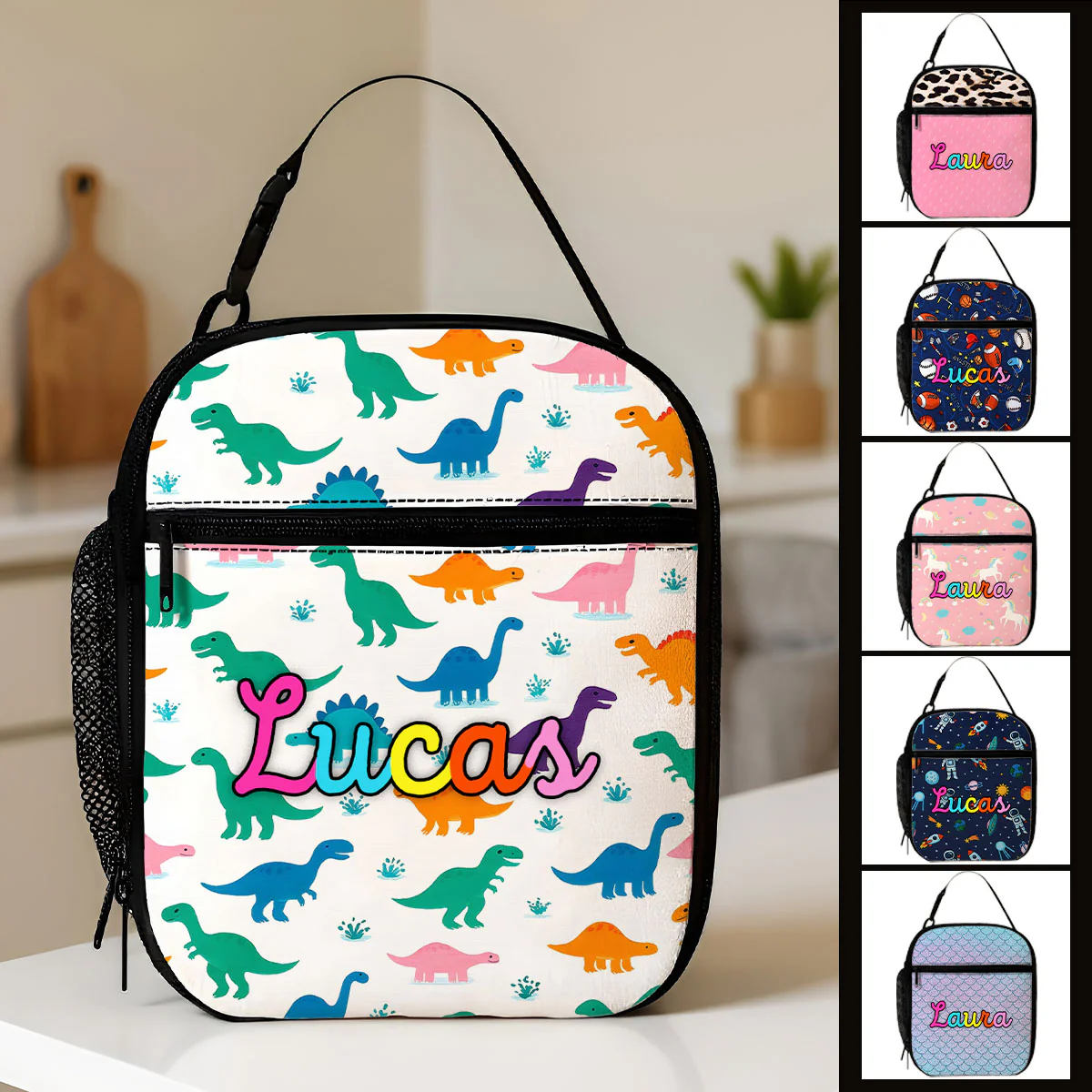 Personalized Insulated Kid Lunch Bag, Custom Kid Name Back to School Meal Tote Kit for Girls, Boys - Image 10