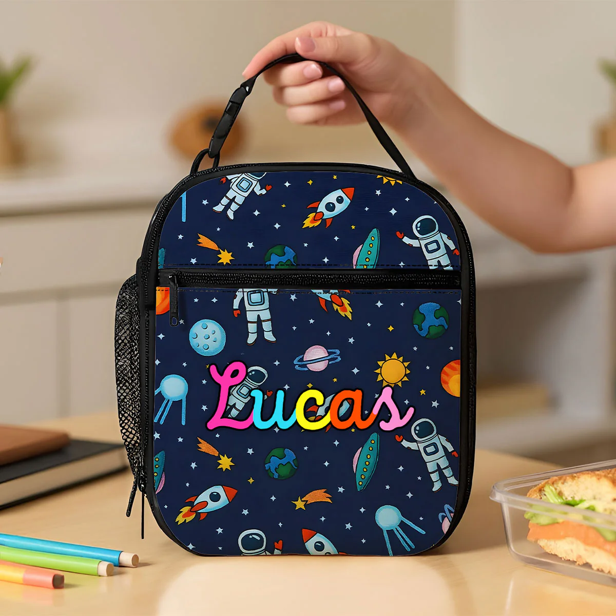 Personalized Insulated Kid Lunch Bag, Custom Kid Name Back to School Meal Tote Kit for Girls, Boys - Image 11