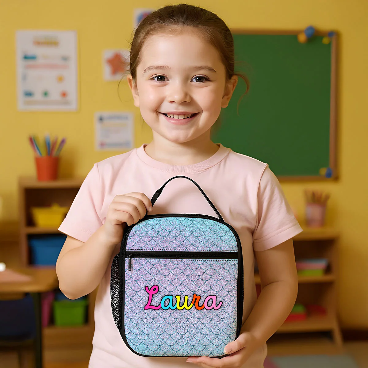Personalized Insulated Kid Lunch Bag, Custom Kid Name Back to School Meal Tote Kit for Girls, Boys - Image 6