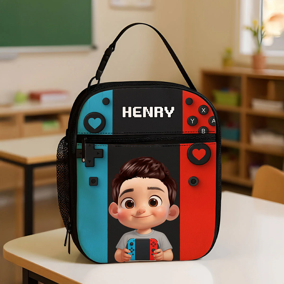 For Boys Girls, Game Lunch Bag for School - Personalized Insulated Lunch Bag - Image 6