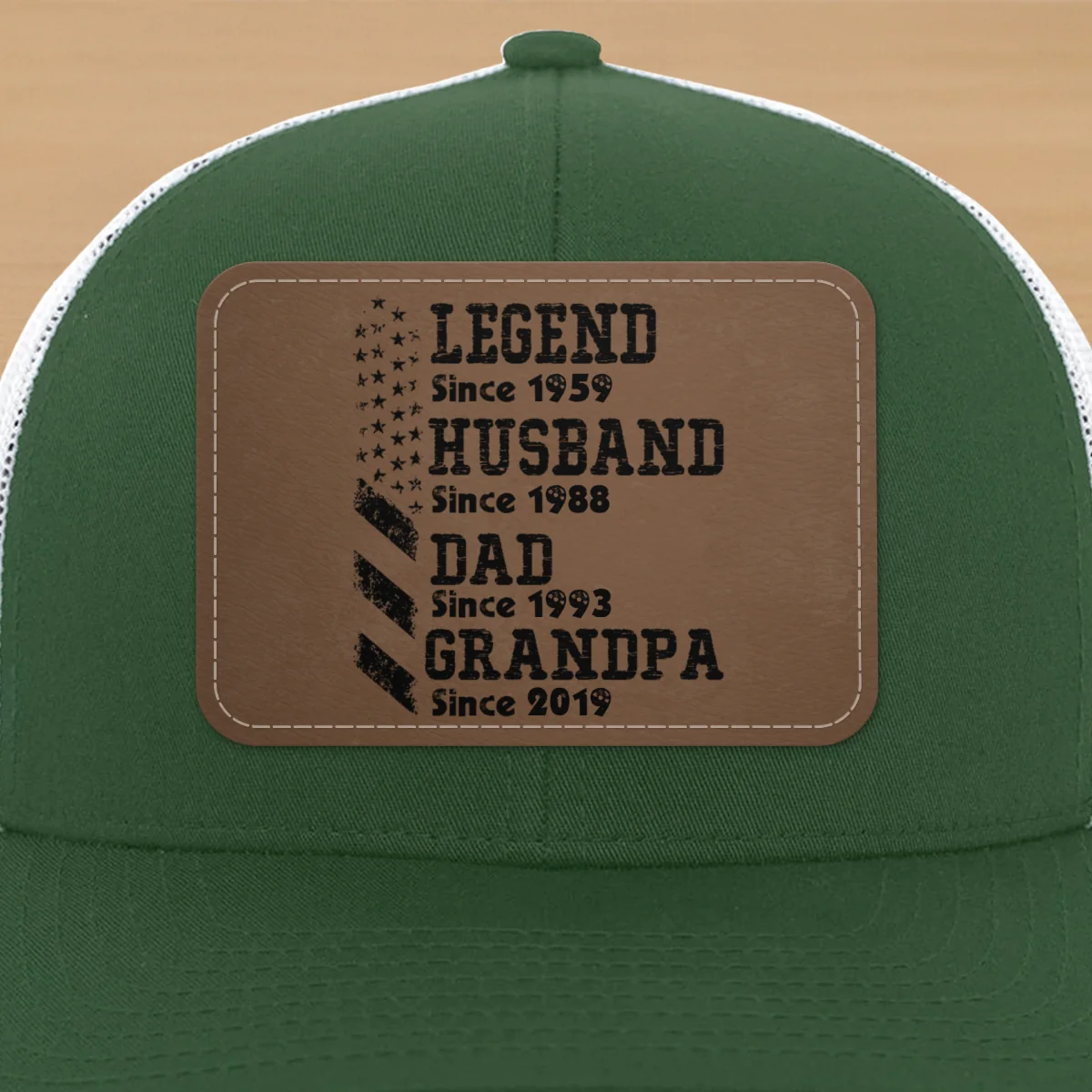 Personalized Legend Husband Dad Papa Since Father's Day Leather Patch Hat - Image 20