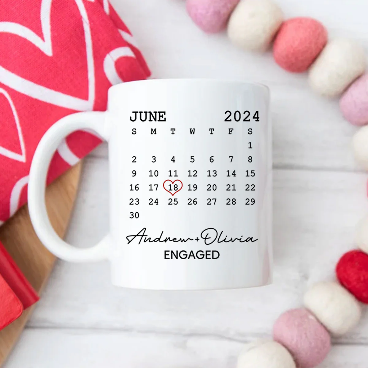 Personalized Mr Mrs Coffee Mug, Marriage Proposal Personalized Engagement Gift for him, Gift for her - Image 8