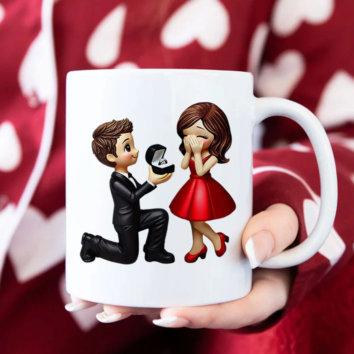 Personalized Mr Mrs Coffee Mug, Marriage Proposal Personalized Engagement Gift for him, Gift for her - Image 9