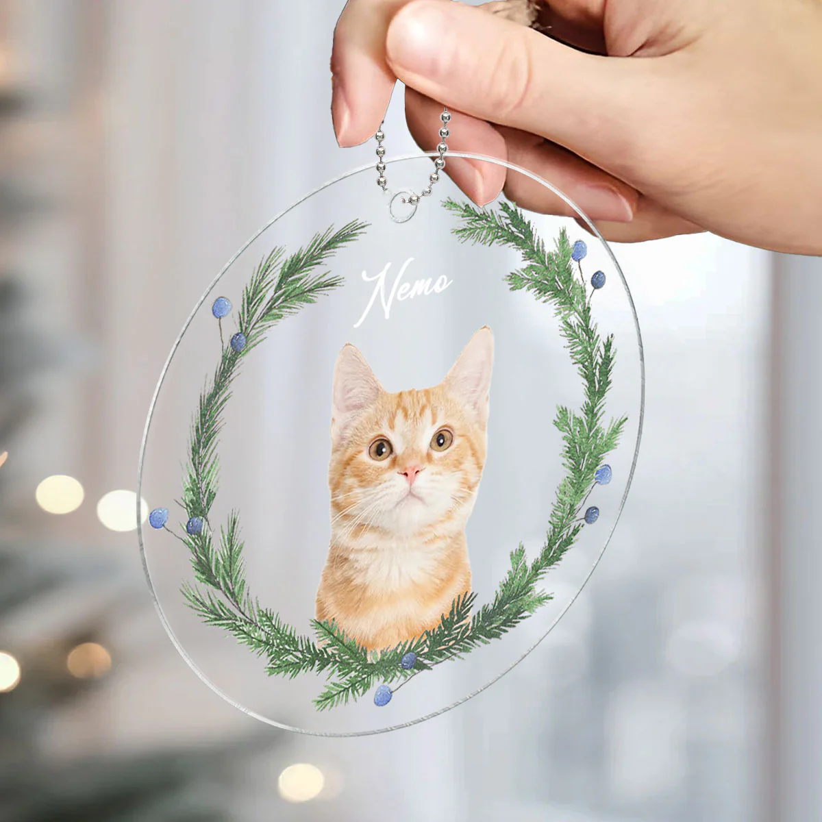 Personalized Pet Photo Acrylic Ornament, Custom Dog Cat Christmas Ornament, Christmas Gift For Dog Cat Pet Lovers - Image 2