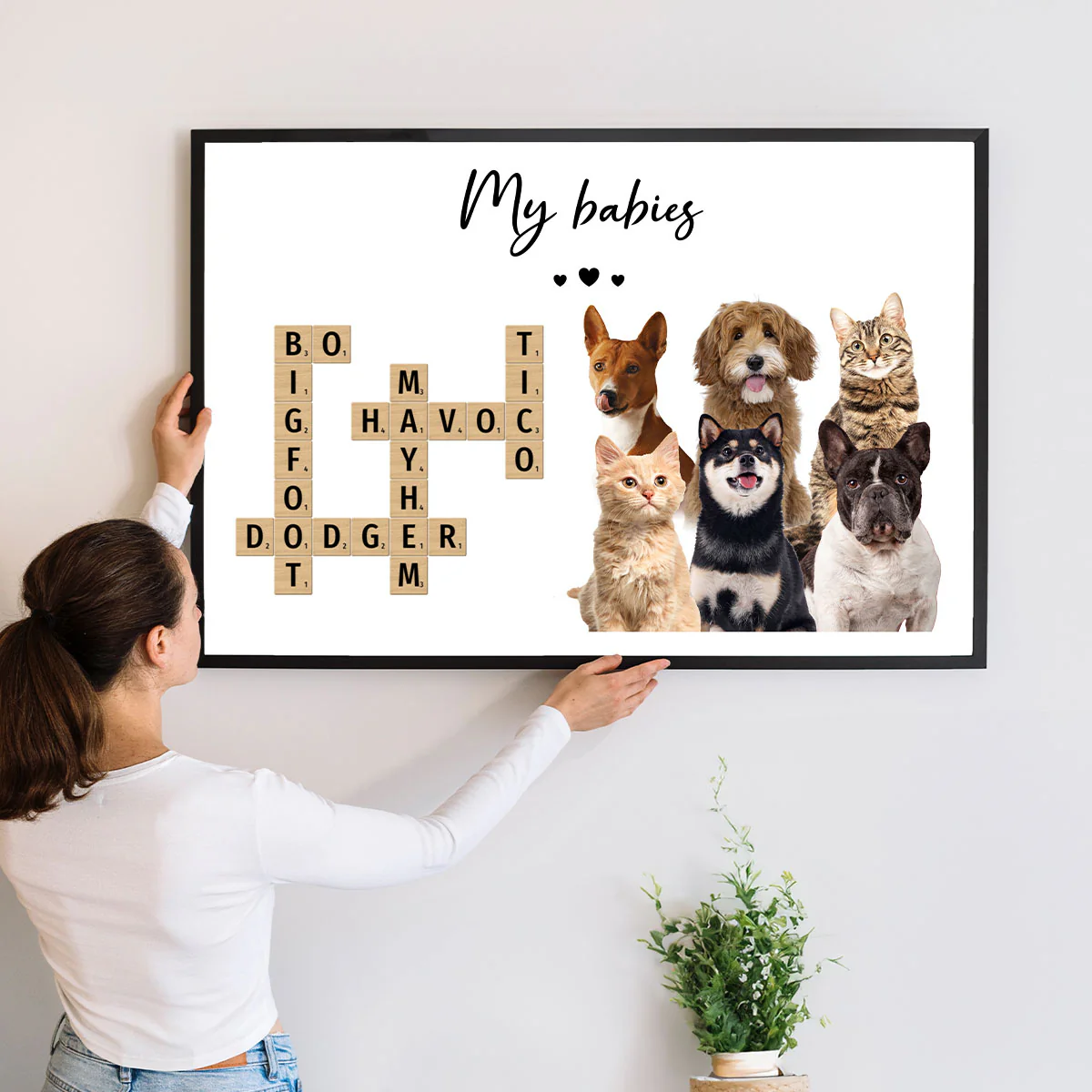 Personalized Pet Photo Crossword Puzzle Poster Wall Art, Unique Christmas Gift For Pet Owner, Dog Cat Lovers - Image 7