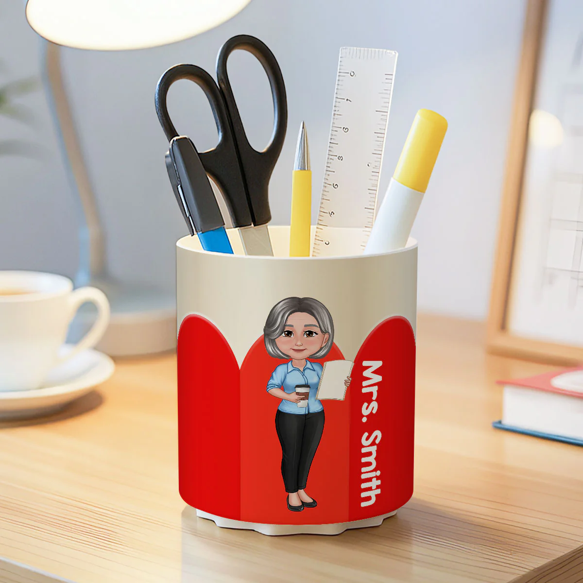 Personalized Rotating Pen & Pencil Holder for Desk Decor for Classroom, Teacher Organization, Back to School Teacher Gift Idea - Image 6