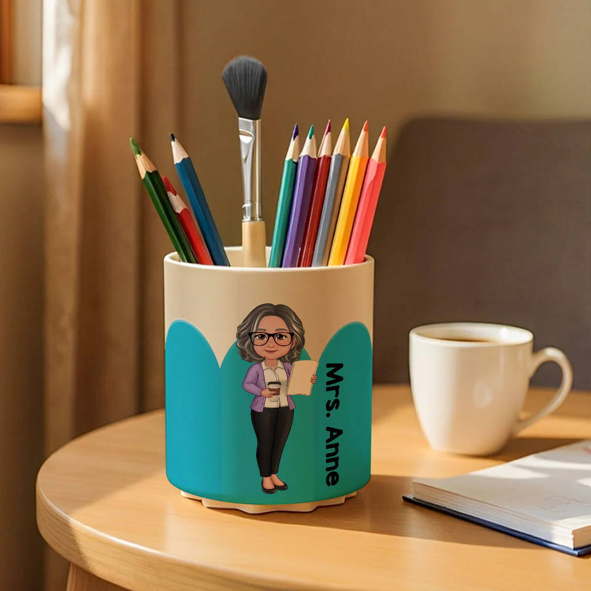 Personalized Rotating Pen & Pencil Holder for Desk Decor for Classroom, Teacher Organization, Back to School Teacher Gift Idea - Image 8