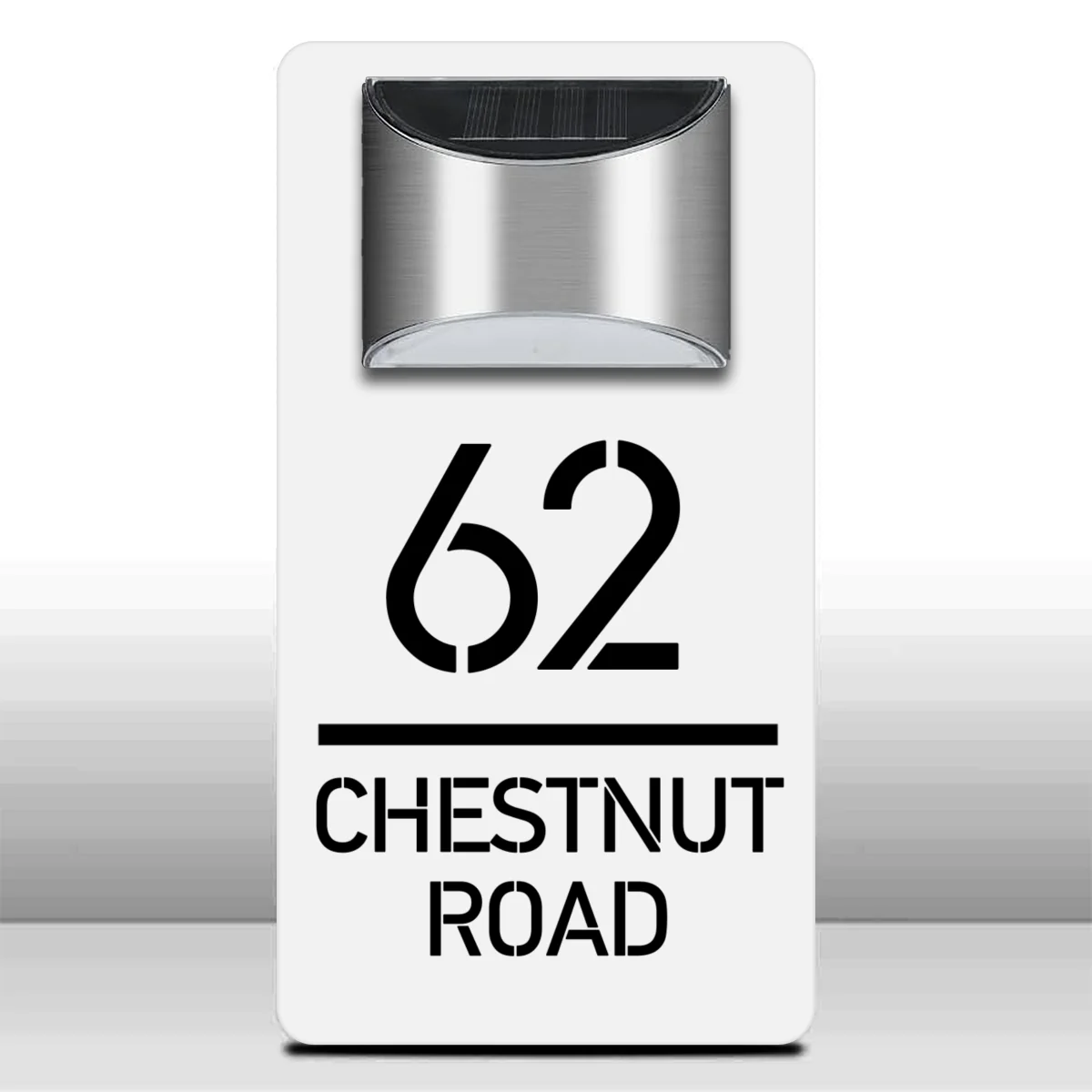 Modern Personalized House Number Address Sign With Waterproof Solar Powered LED Light, Home Decoration, Gift For Family - Image 7