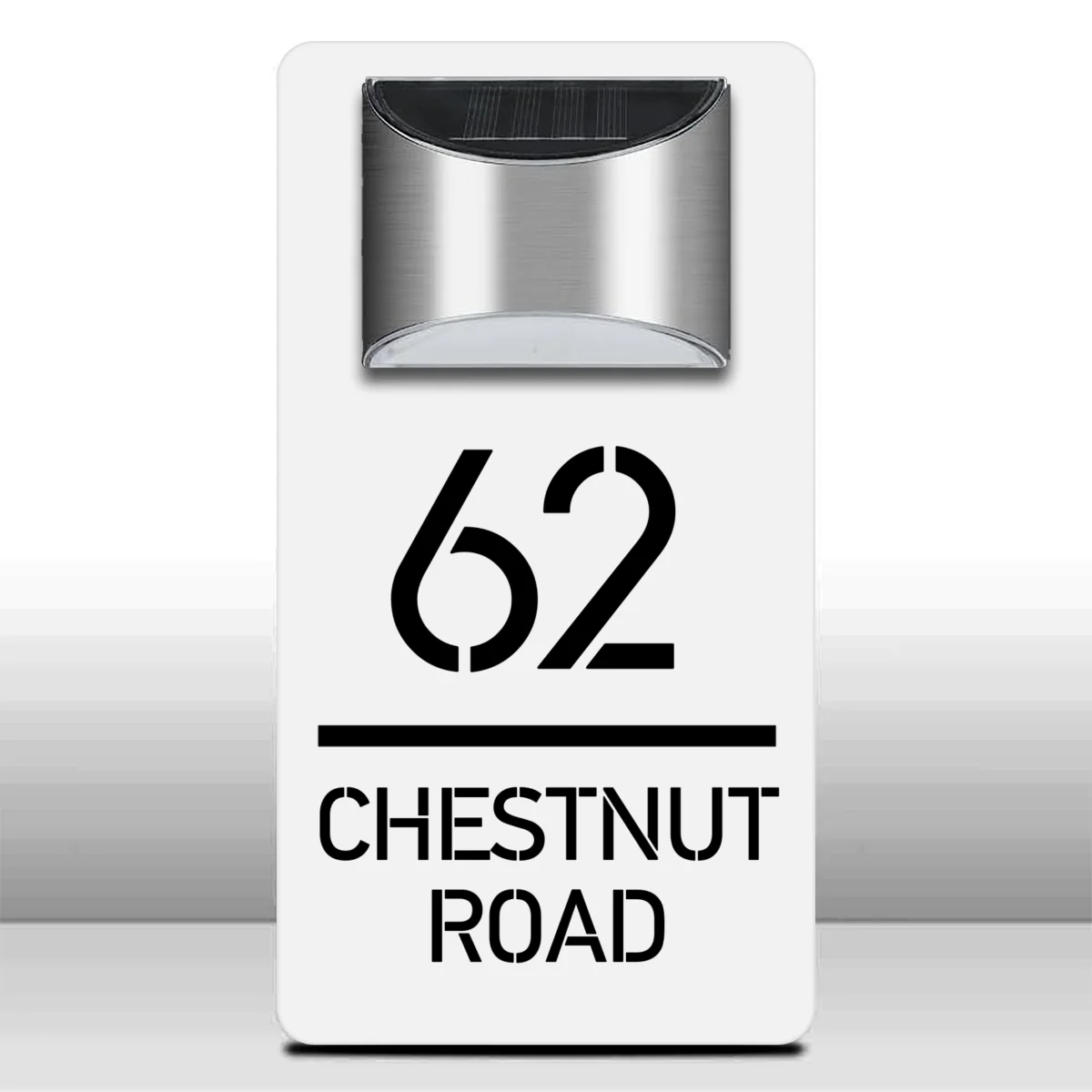 Modern Personalized House Number Address Sign With Waterproof Solar Powered LED Light, Home Decoration, Gift For Family - Image 9
