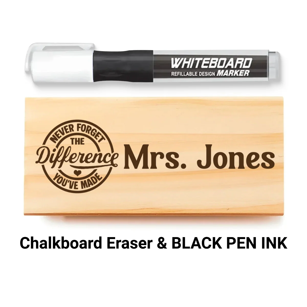 Personalized Teacher Whiteboard Eraser, Custom Teacher Appreciation Gifts, Chalkboard Eraser with Marker, Preschool Teacher Name gifts - Image 11