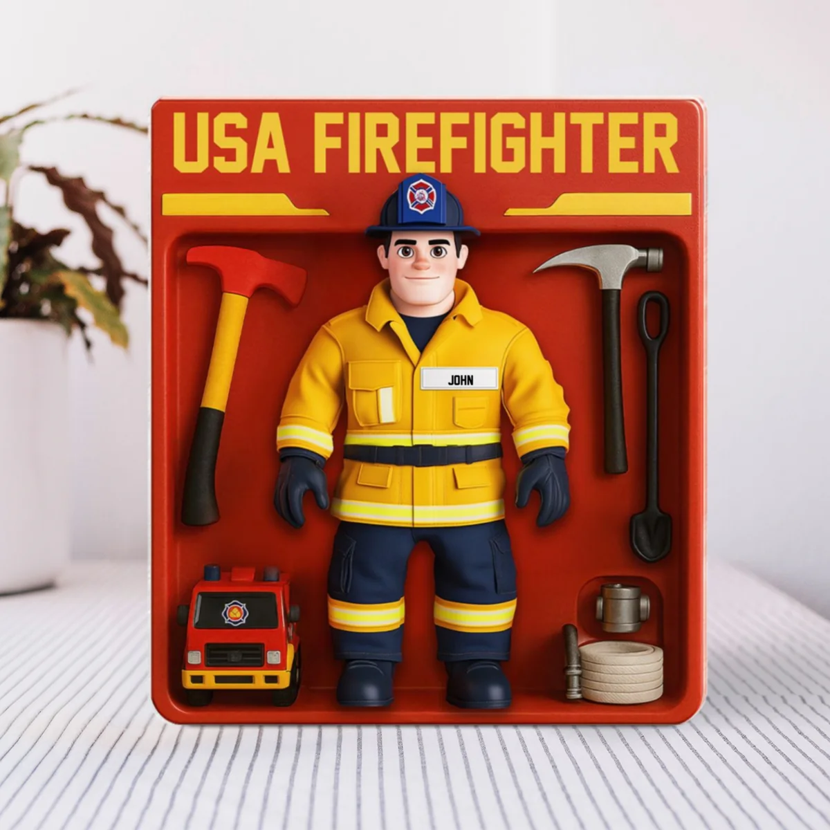 Personalized USA Firefighter Acrylic Plaque Decor, Custom Figure for Firefighters - Image 7