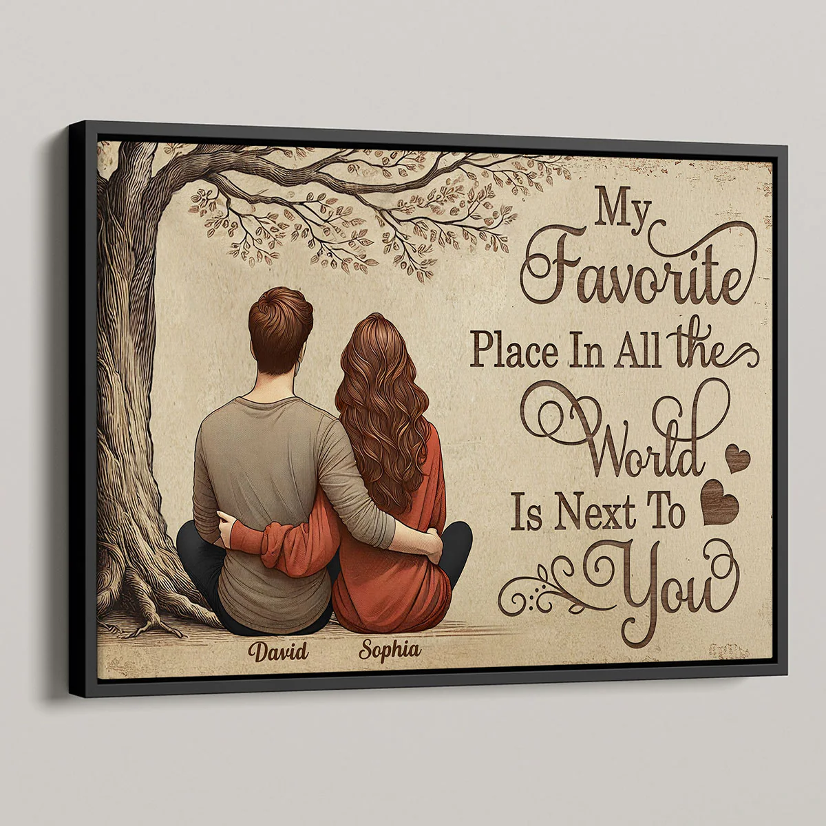Personalized Vintage Couple Next To You Poster, Gift, Anniversary Gift for Couples