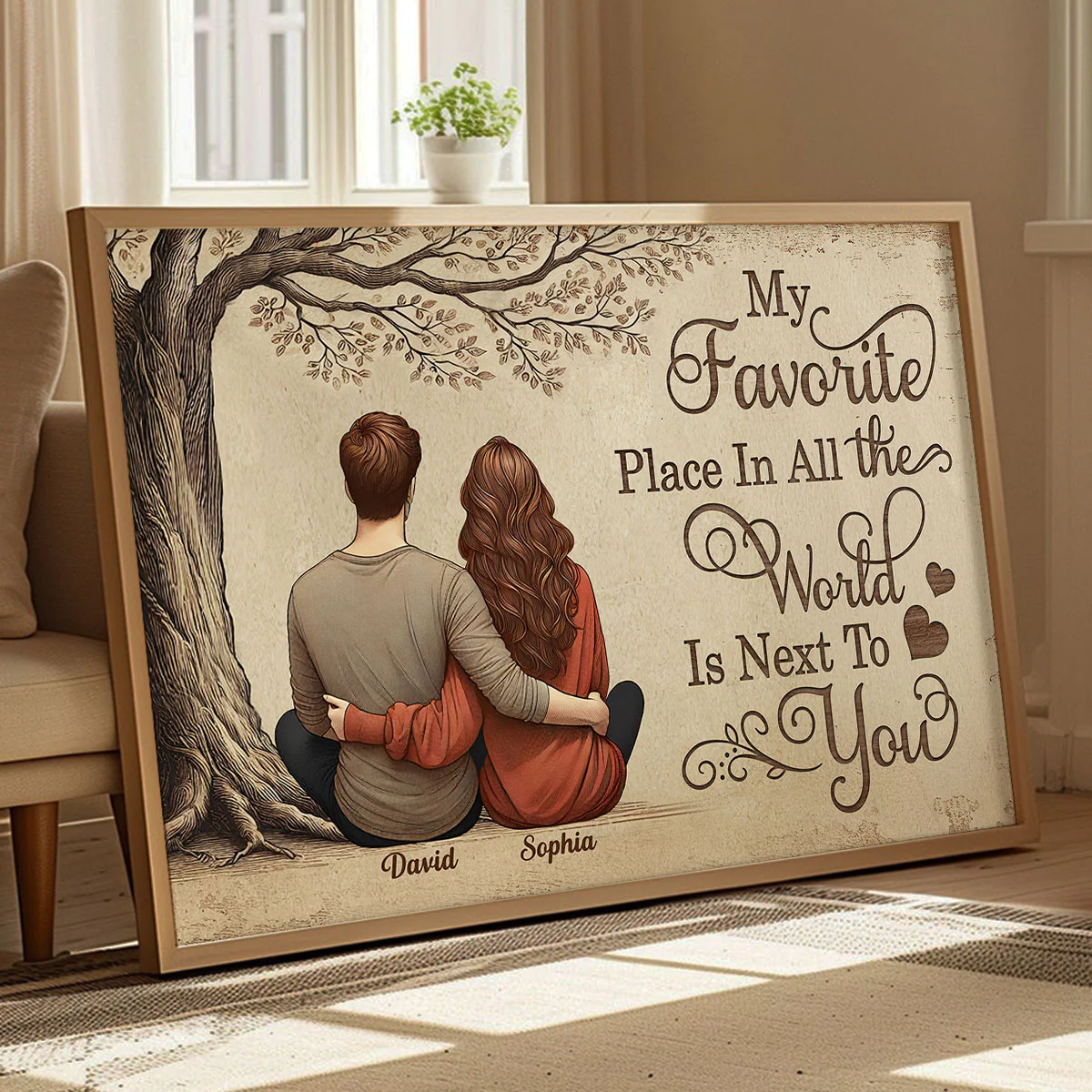 Personalized Vintage Couple Next To You Poster, Gift, Anniversary Gift for Couples - Image 2
