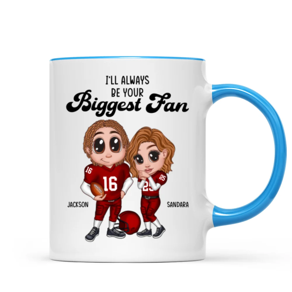 Personalized Y2K Football Couple Mug, Gift for Couples - Image 11