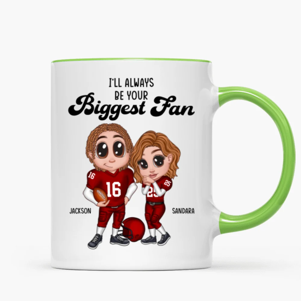 Personalized Y2K Football Couple Mug, Gift for Couples - Image 13