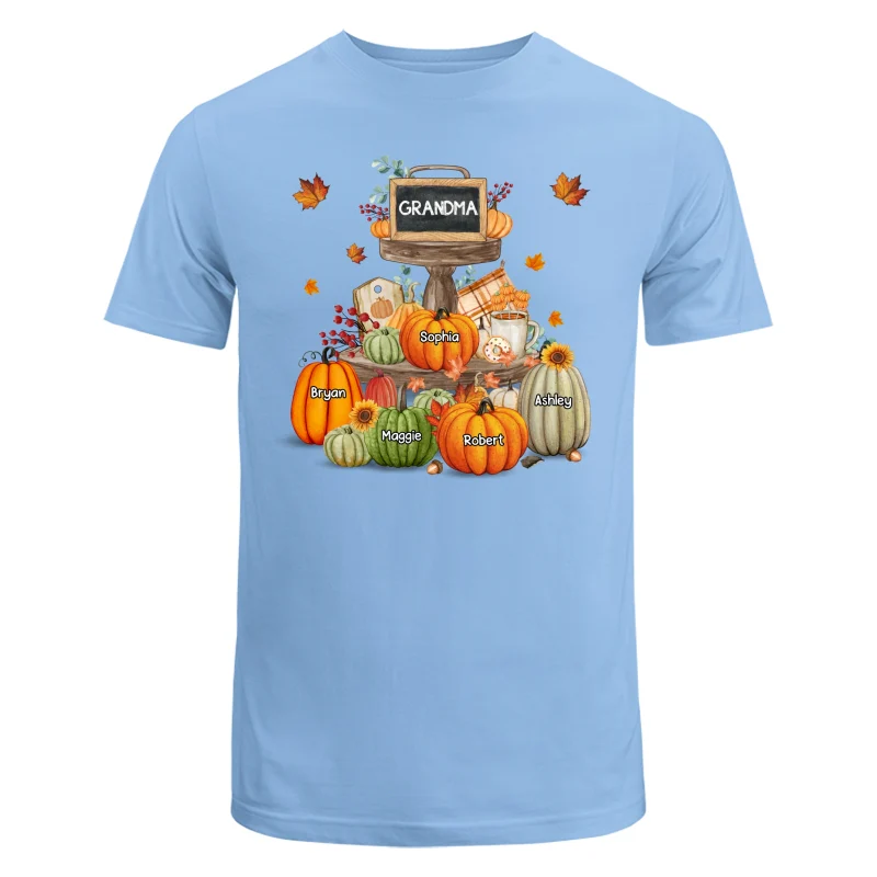 Pumpkins Tiered Tray Grandma Fall Season Personalized Shirt - Image 8
