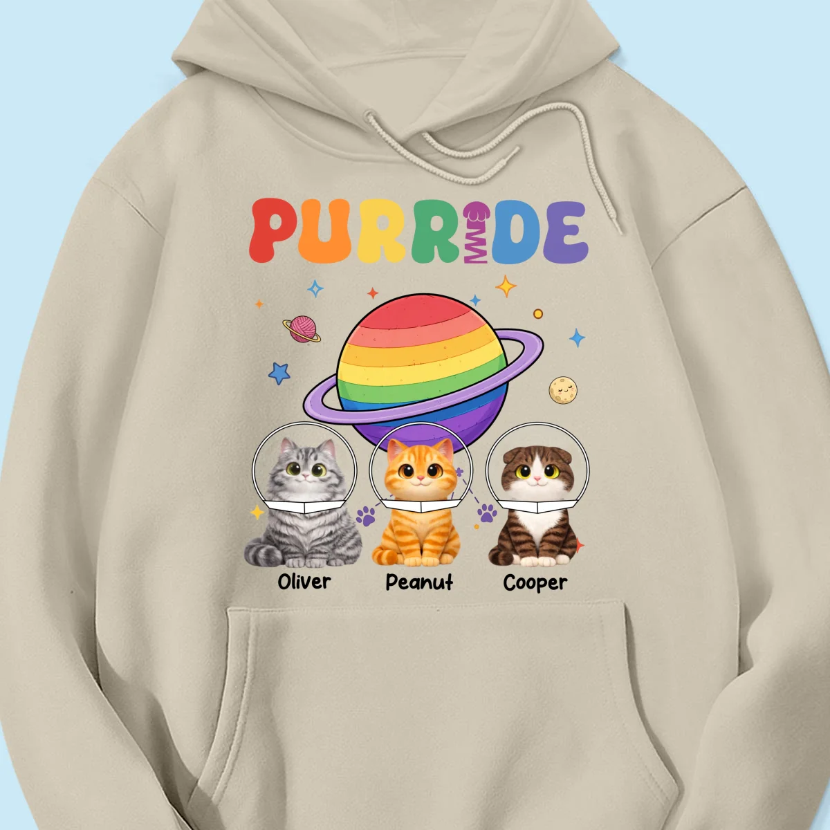 Purride Cat Mom Cat Dad LGBT Pride Month - Personalized Shirt - Gift for Cat Lovers - Image 25