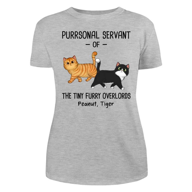 Purrsonal Servant Of Walking Fluffy Cats Personalized Shirt - Image 10