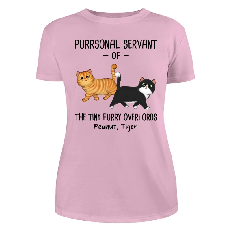 Purrsonal Servant Of Walking Fluffy Cats Personalized Shirt - Image 11