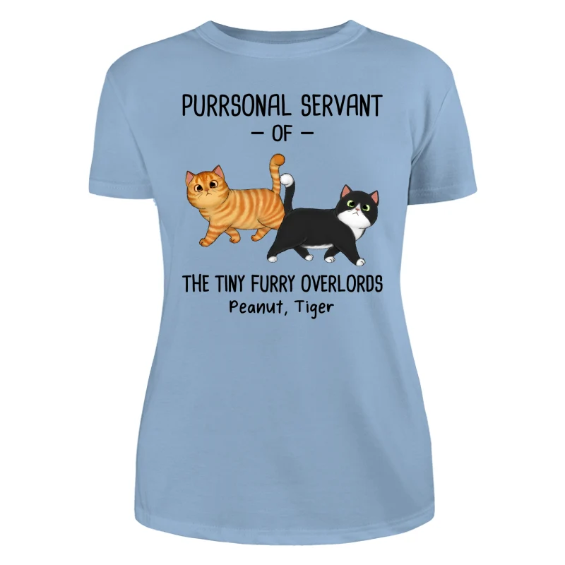 Purrsonal Servant Of Walking Fluffy Cats Personalized Shirt - Image 12