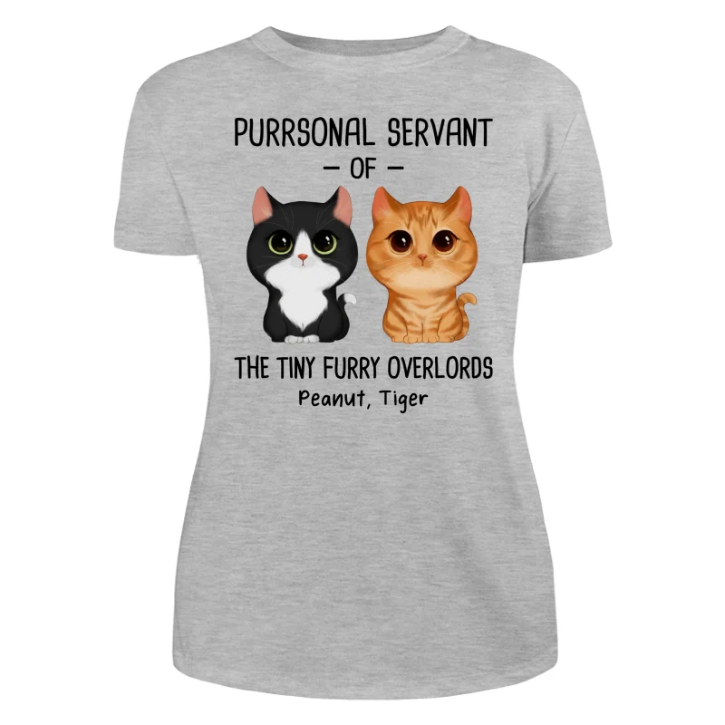 Purrsonal Servant Of Watercolor Cute Cats Personalized Shirt - Image 10