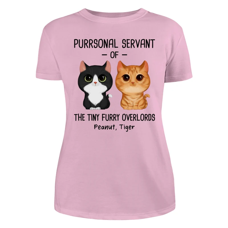 Purrsonal Servant Of Watercolor Cute Cats Personalized Shirt - Image 11