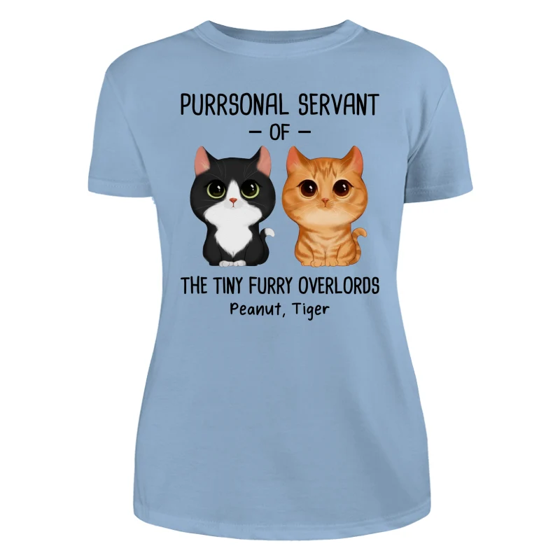 Purrsonal Servant Of Watercolor Cute Cats Personalized Shirt - Image 12
