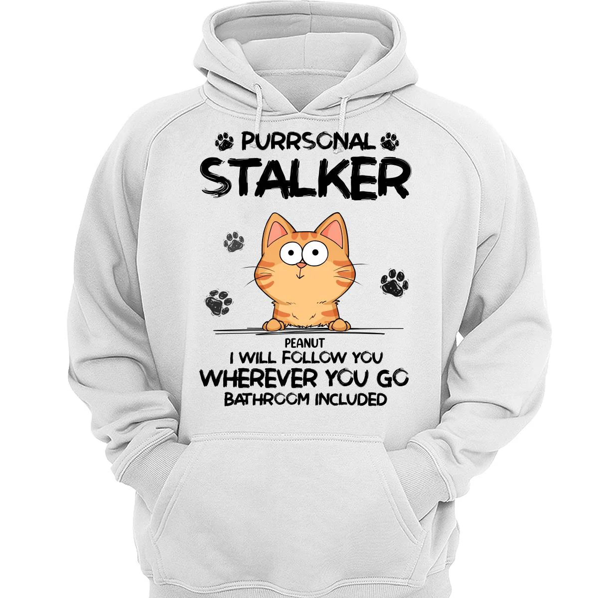 Purrsonal Stalker Funny Cats Expressions Personalized Shirt - Image 3