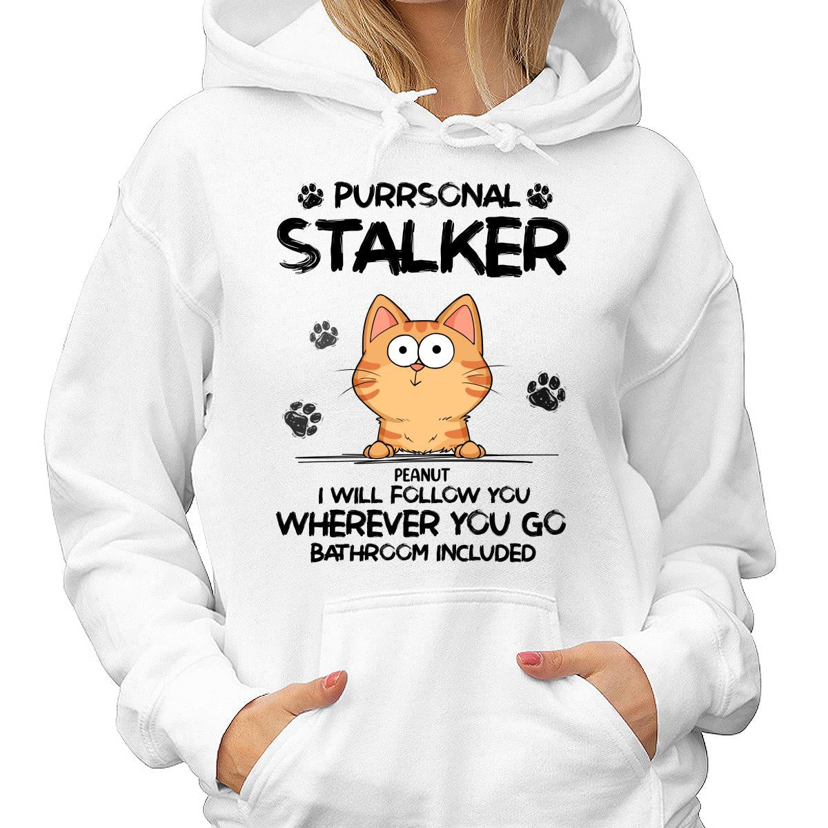 Purrsonal Stalker Funny Cats Expressions Personalized Shirt - Image 4