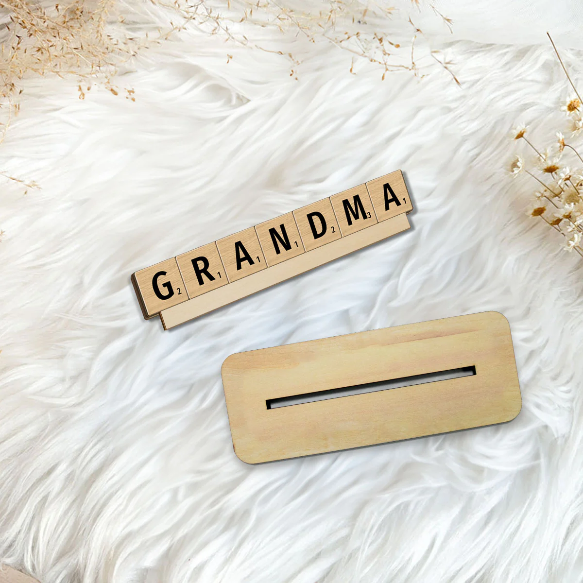 Puzzle Word Personalized Wooden Office Table Place Name - Image 5